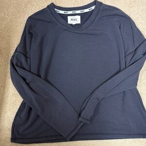 Madewell MWL Charcoal Long Sleeve Top